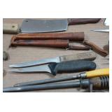 Assorted Knives and Sharpeners