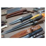 Assorted Knives and Sharpeners