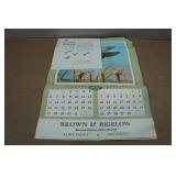 Vintage Brown & Bigelow Game Bird Calendar