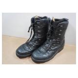 Leather Military Boots - Size 8