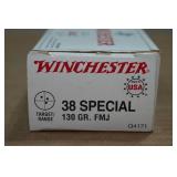 50 Winchester .38 Spl 130 Gr FMJ Ammo