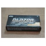 50 CCI Blazer Brass 9mm Luger 124 Gr FMJ Ammo