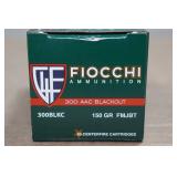 50 Fiocchi .300 Blackout 150 Gr FMJ BT Ammo