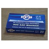 20 PPU .300 Blackout 125 Gr HP BT Ammo