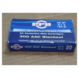 20 PPU .300 Blackout 125 Gr HP BT Ammo