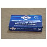 20 PPU .300 Blackout 125 Gr HP BT Ammo