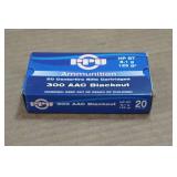 20 PPU .300 Blackout 125 Gr HP BT Ammo