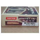 20 Norma Whitetail .270 Win 130 Gr SP Ammo