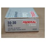 20 Federal Classic .30-30 Win 170 Gr SP RN Ammo