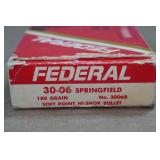 20 Federal .30-06 Sprg 180 Gr SP Ammo