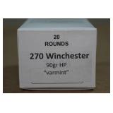 20 .270 Win 90 Gr HP Varmint Ammo