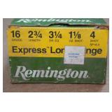 25 Remington Express 16 Gauge 2-3/4" 4 Shot Shotshells