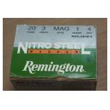 25 Remington 20 Gauge 3" Magnum Steel 4 Shot Shotshells