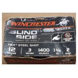 15 Winchester Elite Blind Side 12 Gauge 3" Hex Steel 2 Shot Shotshells