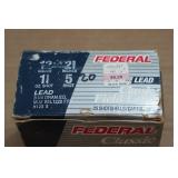 20 Federal Classic 12 Gauge 2-3/4" Lead 5 Shot Shotshells