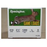 20 Remington Game Load .410 Bore 2-1/2" 6 Shot Shotshells