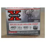 5 Winchester Super-X .410 Bore 2-1/2" Rifled HP Slugs
