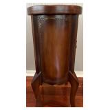 SR - Ornate Wooden Side Table with Storage Cabinet