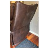 SR - Brown Leather Recliner Chair with Pillow