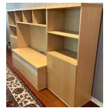 SR - Large Modular Entertainment Center with Storage Cabinets and Shelves