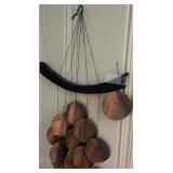 SR - Hanging Copper-Tone Metal Wind Chime Decor