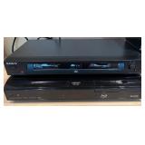 SR - Sony DVD Player, Sharp AQUOS Blu-ray Player, and Collection of 40+ DVDs