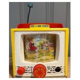 SR - Vintage Fisher-Price Toys Peek-A-Boo Screen TV Music Box