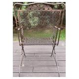 Deck - Set of 6 Metal Outdoor Patio Chairs with Armrests and Cushions