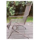 Deck - Set of 6 Metal Outdoor Patio Chairs with Armrests and Cushions