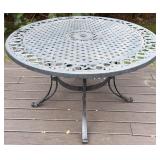 Deck - Round Cast Aluminum Outdoor Patio Table, 4 ft Diameter