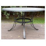 Deck - Round Cast Aluminum Outdoor Patio Table, 4 ft Diameter