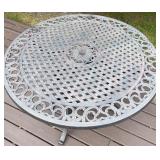 Deck - Round Cast Aluminum Outdoor Patio Table, 4 ft Diameter
