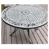 Deck - Round Cast Aluminum Outdoor Patio Table, 4 ft Diameter