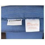 Deck - Set of 4 Grandin Road Outdoor Swivel Patio Chairs with Sunbrella Cushions