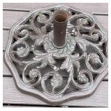 Deck - Cast Iron Patio Umbrella Base with Ornate Detailing