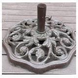 Deck - Cast Iron Patio Umbrella Base with Ornate Detailing