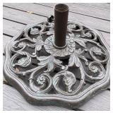 Deck - Cast Iron Patio Umbrella Base with Ornate Detailing