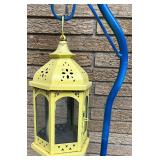 Deck - Colorful Metal Lantern Stand with 3 Hanging Lanterns
