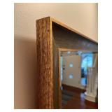 ENTRY-Framed Wall Mirror with Wood Grain Finish