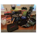 LR - Camping Gear Collection with Stove, Lanterns, Cook Set, and Accessories