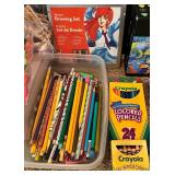Basement - Large Arts and Crafts Lot with Markers, Drawing Set, Beads, Pencils, and Adhesives