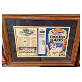LL- 1991 Minnesota Twins World Champions Memorabilia Collection with Framed Cereal Boxes and Homer Hanky
