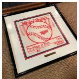 LL- 1991 Minnesota Twins World Champions Memorabilia Collection with Framed Cereal Boxes and Homer Hanky