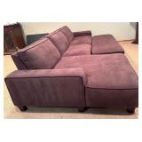 LL - Comfortable Upholstered Sectional Couch with Ottoman