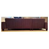 LL - Comfortable Upholstered Sectional Couch with Ottoman