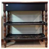 LL - Decorative Wood Console Table with Drawers and Floral Accents