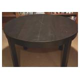 LL - IKEA Bjursta Extendable Round Black Dining Table