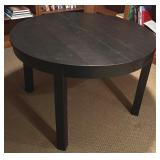LL - IKEA Bjursta Extendable Round Black Dining Table