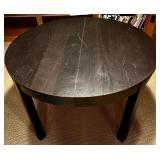 LL - IKEA Bjursta Extendable Round Black Dining Table