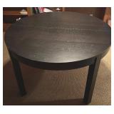 LL - IKEA Bjursta Extendable Round Black Dining Table